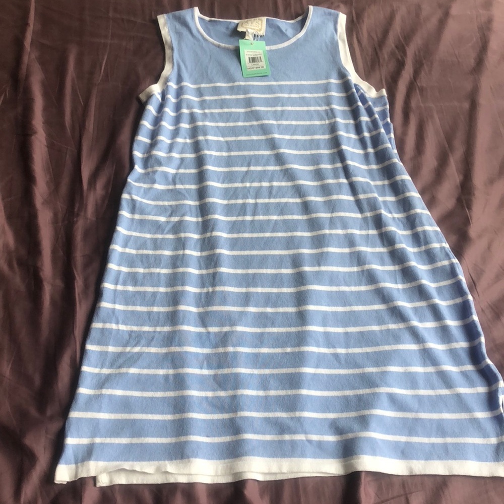 Sail to Sable striped dress L sleeveless